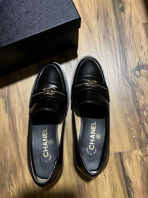 chanel loafers vintage|Chanel platform loafers.